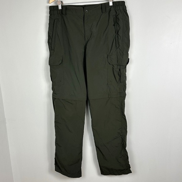 Mountain Warehouse Mens Explore Green Convertible Hiking Cargo Pants Size 36 Zip - Picture 1 of 16